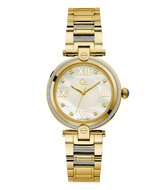 Gc watch, elegant None color design with detailed face, at a 45-degree angle, showcasing luxury and precision craftsmanship.