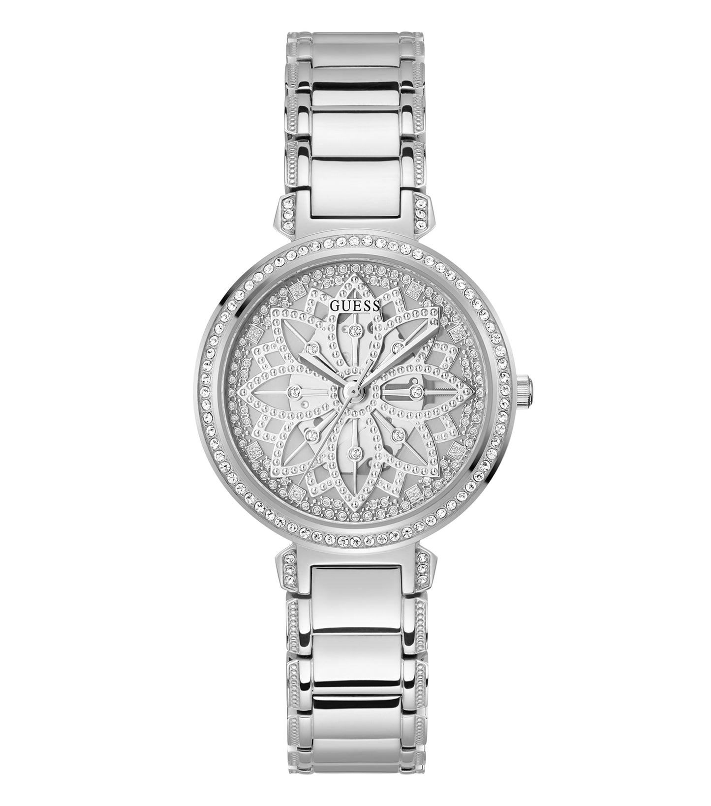 Passionate about timepieces, this Guess watch in quartz color, GW0528L1 model, is captured at a dynamic side angle