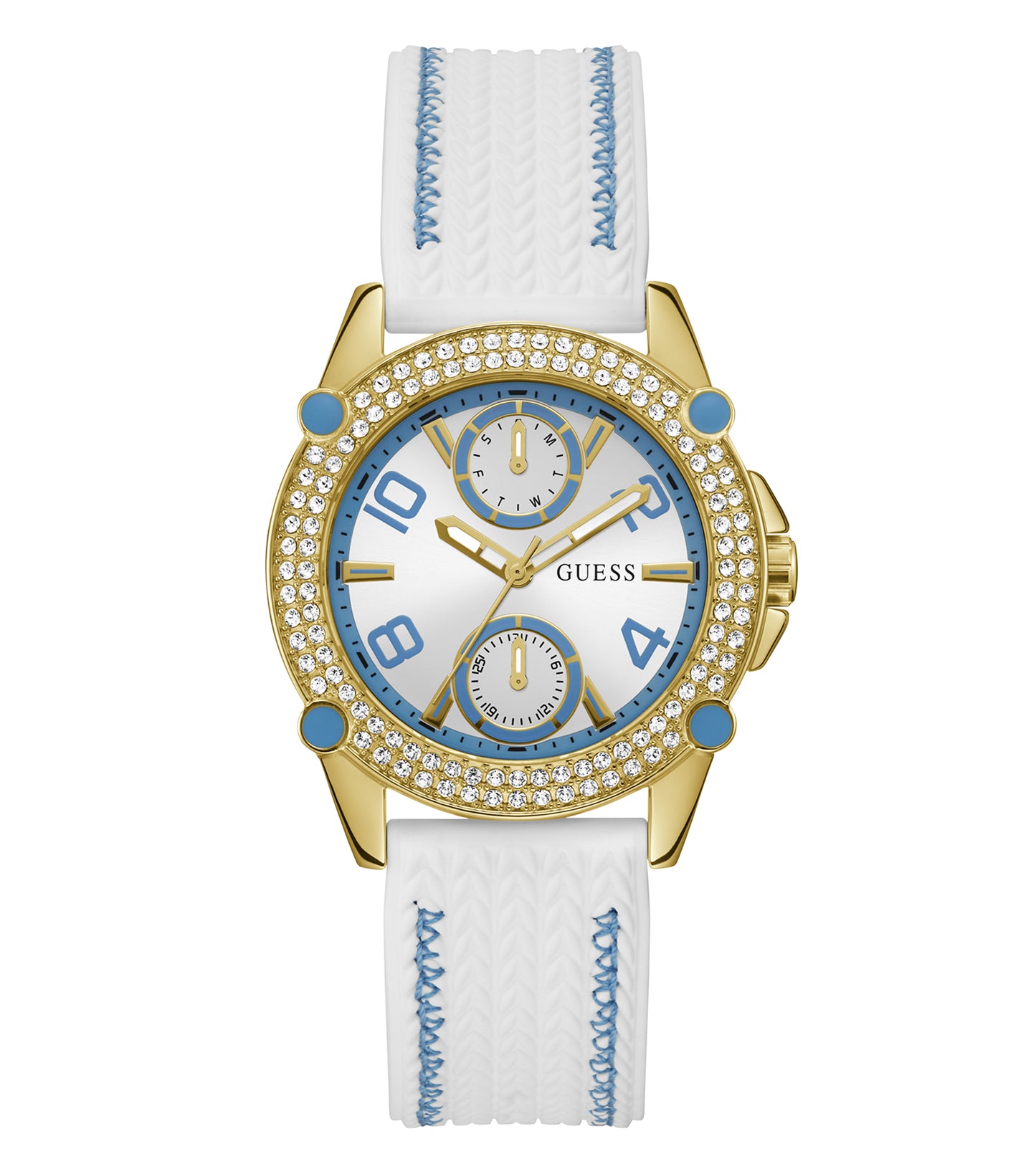 Guess Watch Spice Quartz Color - Elegant guess design showcased at a 38-degree angle with precise detailing and luxurious finish.