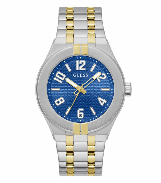 Guess Quartz Watch GW0661G1 - Sleek silver case and band, front angle, showcasing elegant face design with eye-catching details.