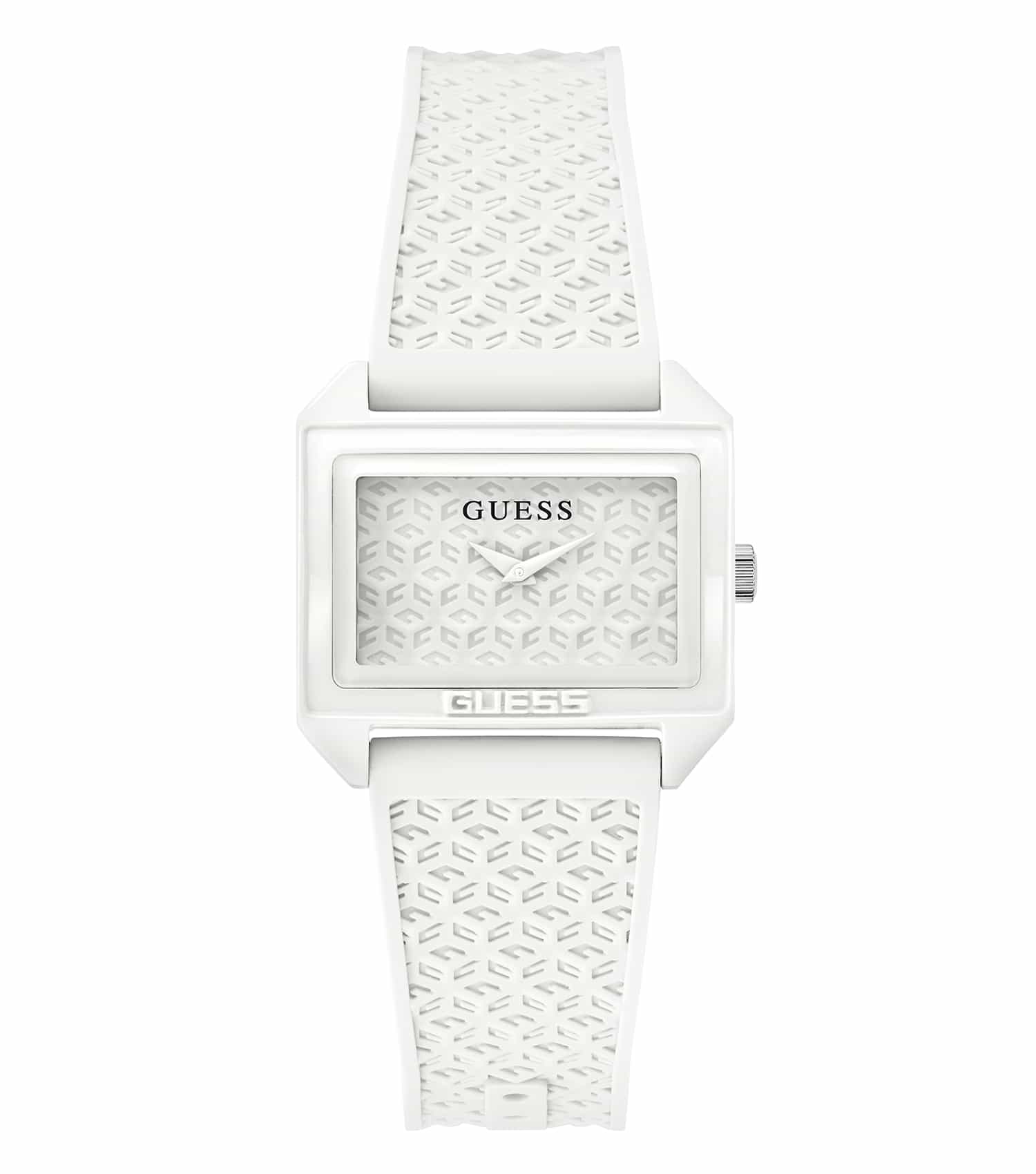Elegant Guess women's watch in Mod Pop color with a front angle view, showcasing its sleek design and intricate details.