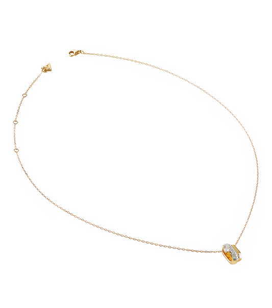 Guess Jewellery Gold Necklace, front angle, featuring elegant chain design, high-polish finish, ideal for chic fashion lovers.