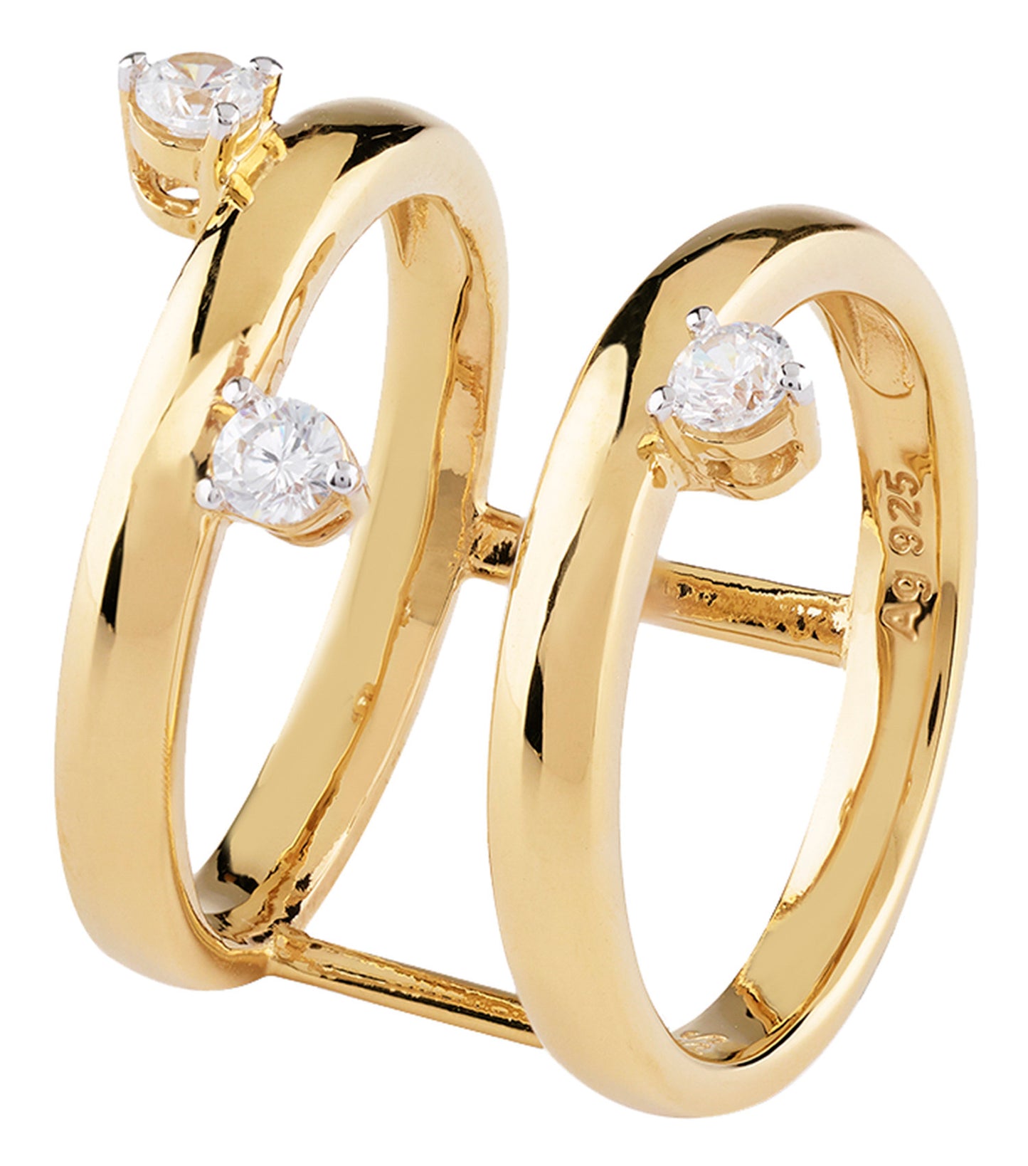 Women Guess Id Ring Gold 54mm