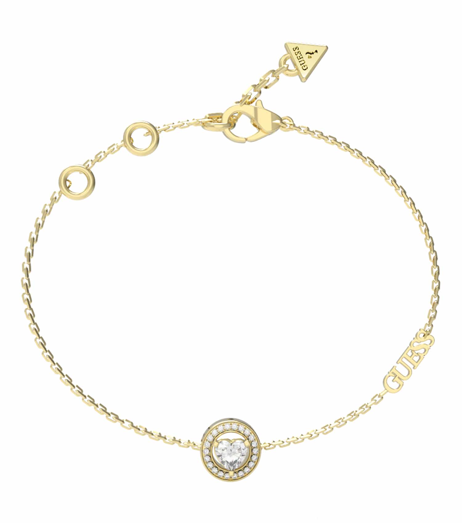 Women Guess Id Bracelet Gold