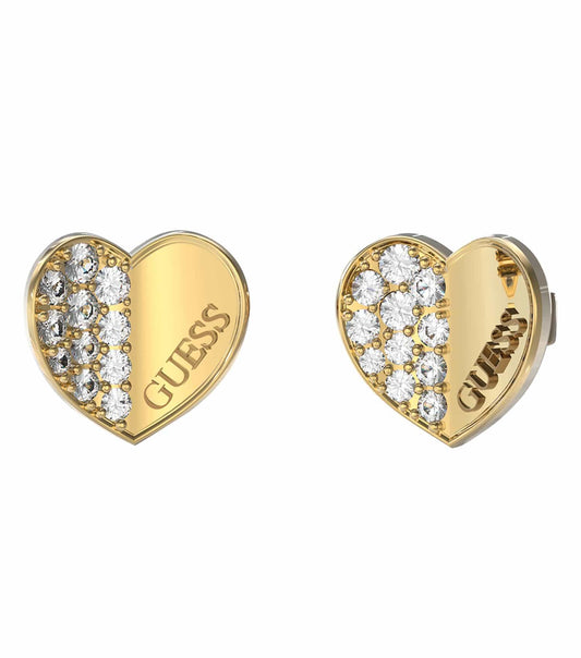 Guess Jewellery Gold Earrings in Silver/Gold Color, Side View - Luxurious and Elegant Styled Fashion Accessories.