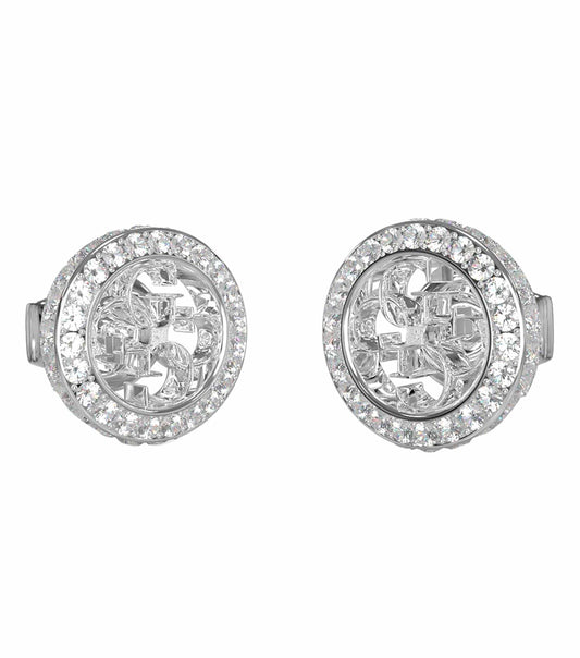 Gold earrings by Guess Jewellery in close-up view, beautifully showcasing a sleek, metallic finish and elegant design.