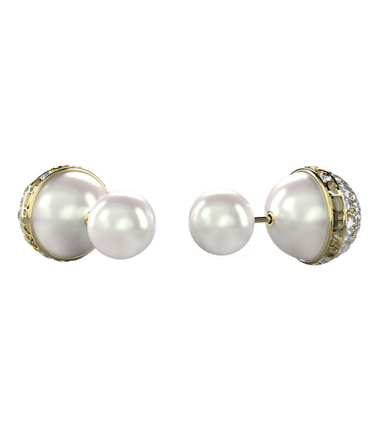 Guess Jewellery gold earrings, front view, showcasing elegant hoop style with polished finish; perfect for accessory lovers.