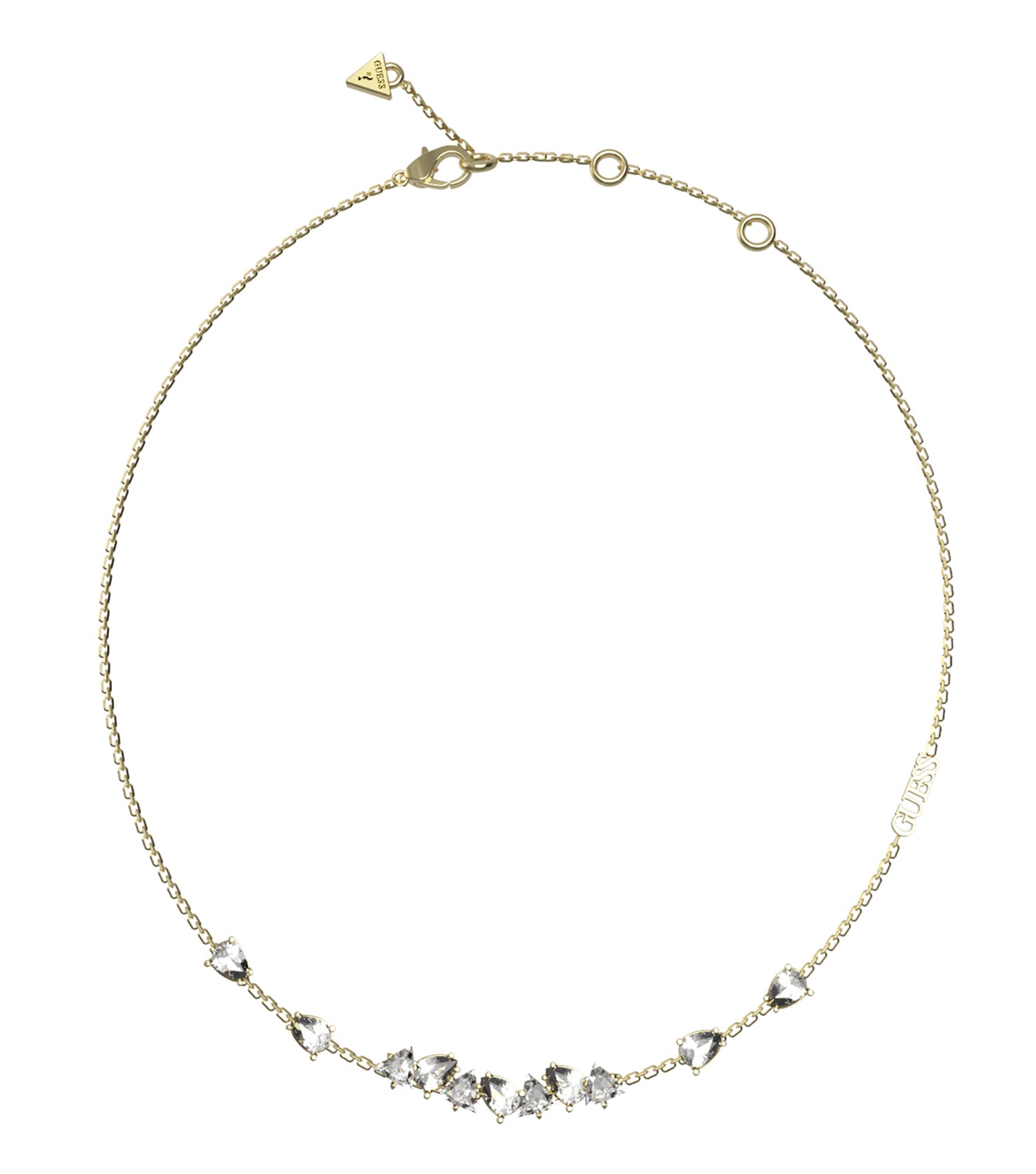 Women Guess Id Necklace Silver OS