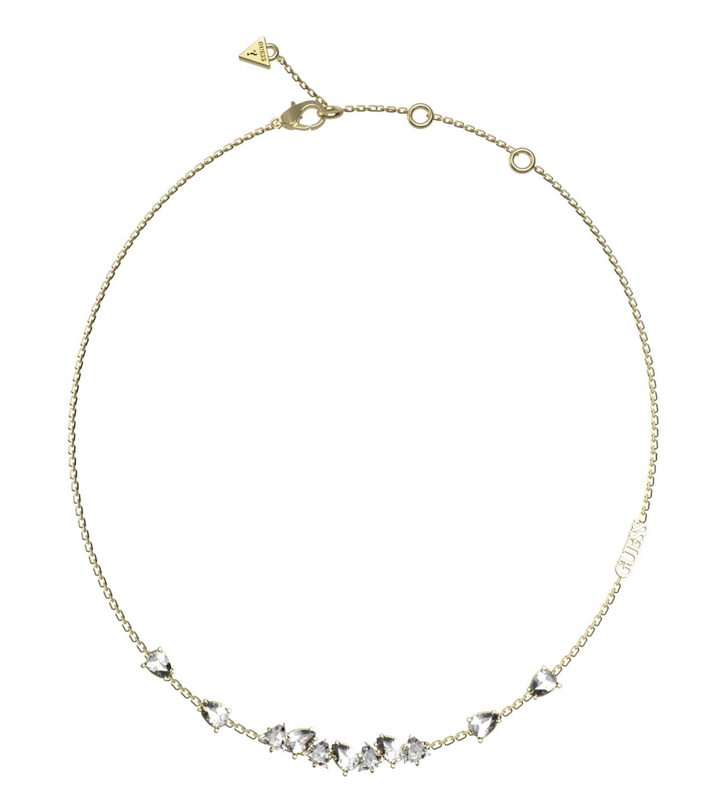 Women Guess Id Necklace Silver OS