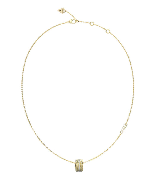 Guess Jewellery elegant gold necklace, featuring a stunning close-up angle, emphasizing the intricate design and luxury appeal.