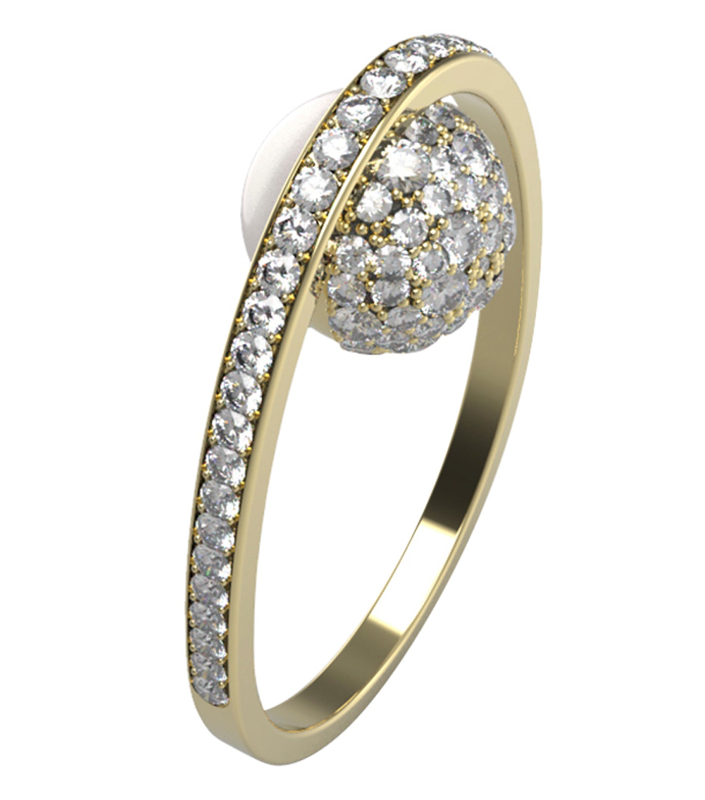 Women Guess Id Ring Gold 52mm