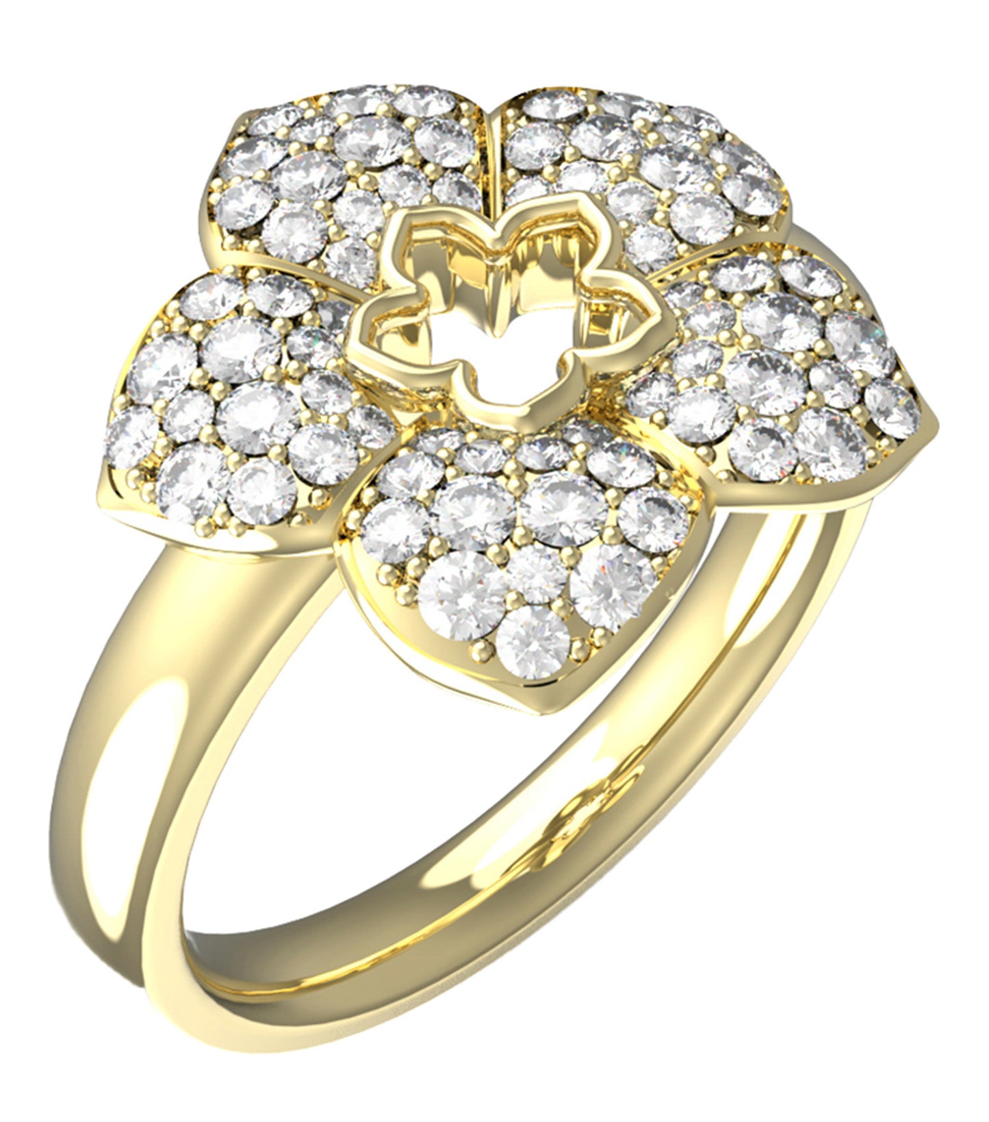 Women Guess Id Ring Gold 52mm