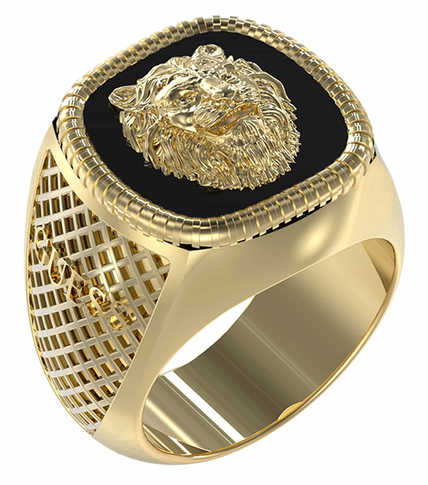 Elegant gold ring by Guess Jewellery, showcasing a smooth band with a side angle, perfect for lovers of sophisticated accessories.