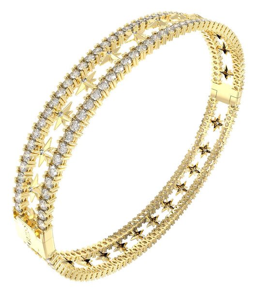 Guess Jewellery gold bracelet with a sleek, polished finish, captured at a side angle, showcasing elegance and timeless style.