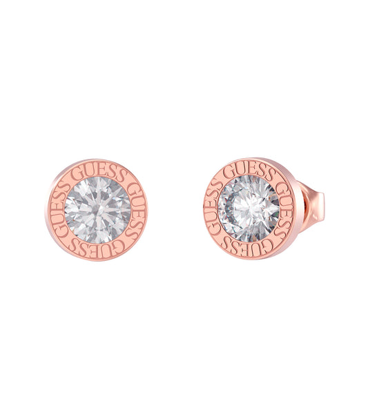 Gold Guess Jewellery earring, elegant design, front view, showcasing intricate detailing, perfect accessory for discerning fashion enthusiasts.