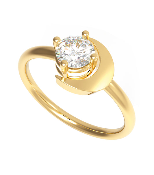 Guess Jewellery gold ring beautifully captured from a top angle, showcasing exquisite detailing and elegant design.