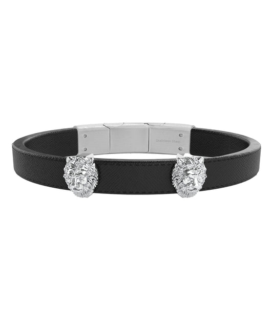 Silver Guess Jewellery bracelet in a diagonal view featuring elegant chain links, capturing a sophisticated and timeless design.