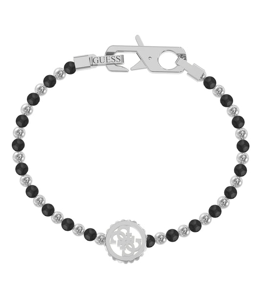 Guess Jewellery silver bracelet in a captivating front angle, showcasing its sleek design and sophisticated elegance for fashion enthusiasts.