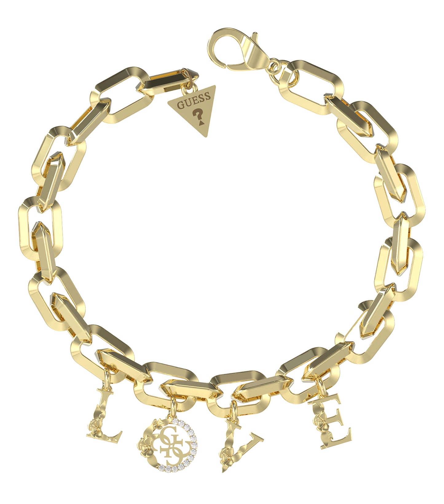 Women Guess Id Bracelet Gold Small