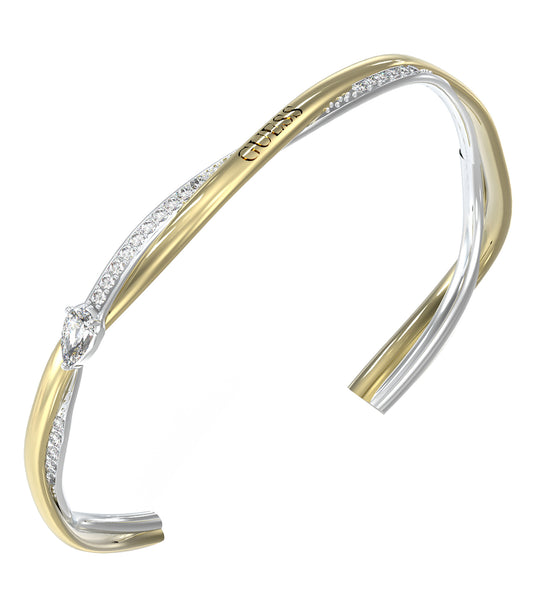 Women Guess Id Bracelet Silver &Amp; Gold Small