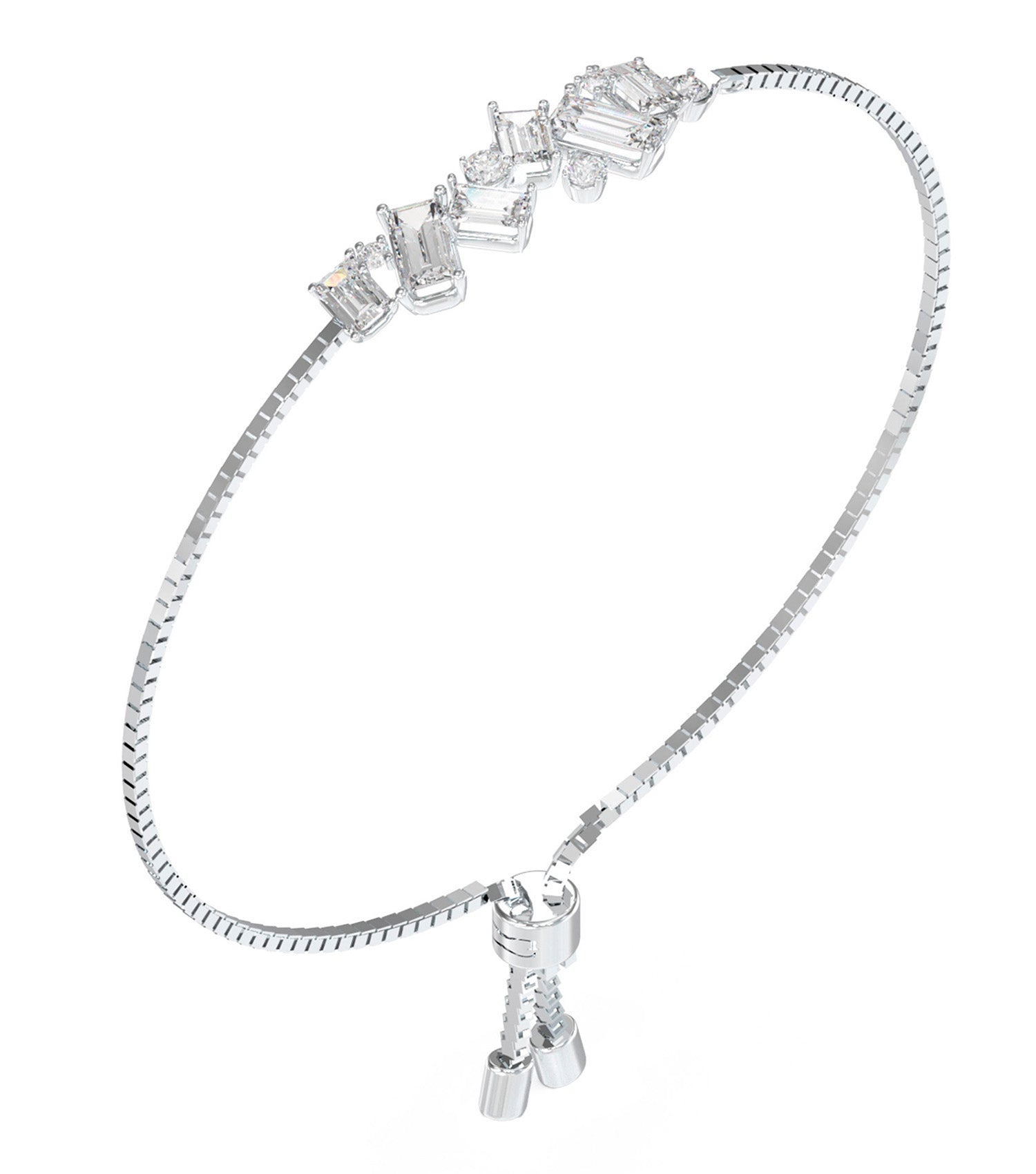 Ladies Chandelier Bracelet Silver Steel