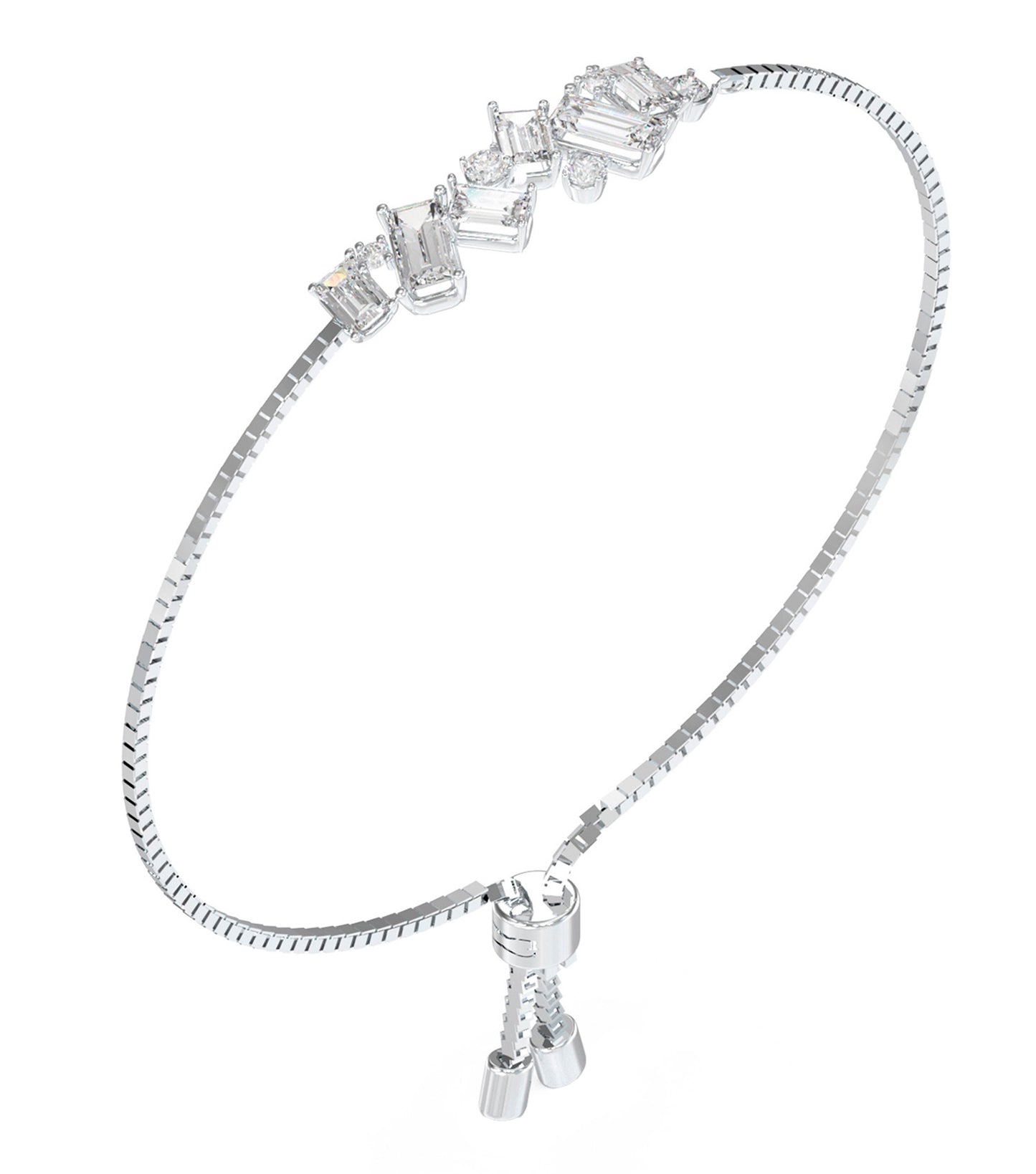 Ladies Chandelier Bracelet Silver Steel