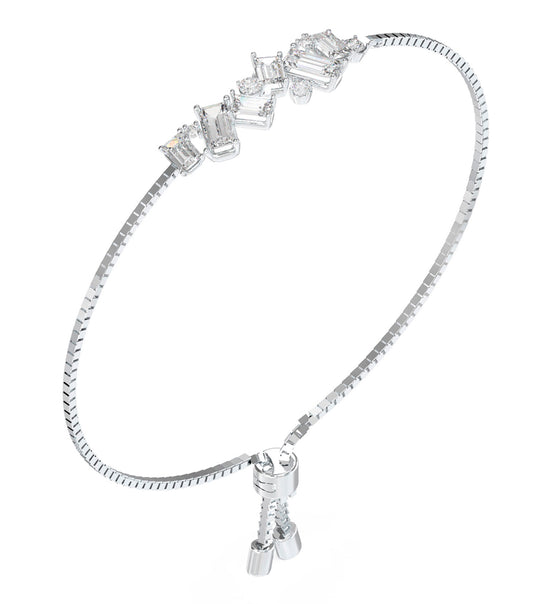 Ladies Chandelier Bracelet Silver Steel