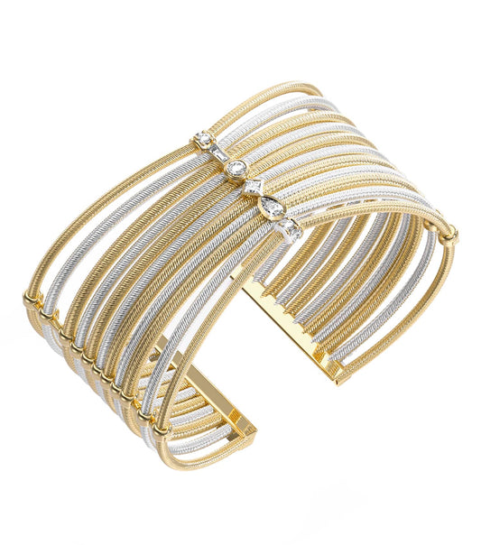 Ladies Kalybe Bracelet Silver &Amp; Gold Steel