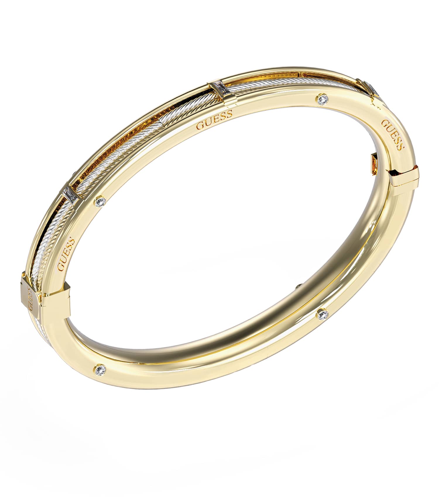 Ladies Kalybe Bracelet Silver &Amp; Gold Steel