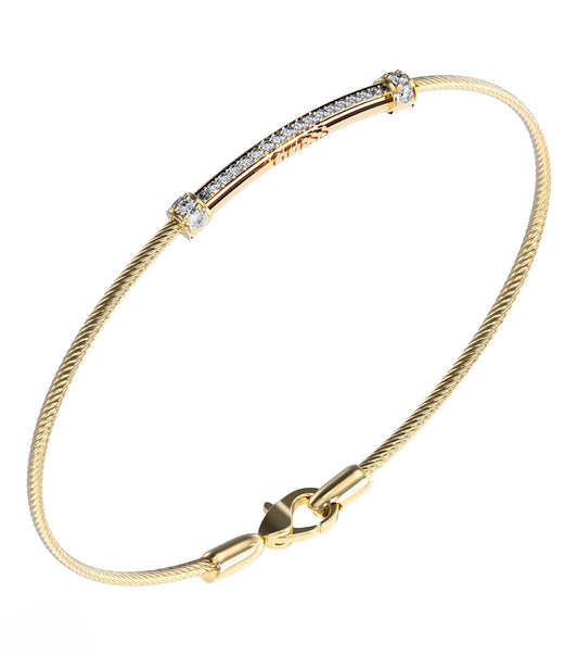 Ladies Kalybe Bracelet Gold Steel