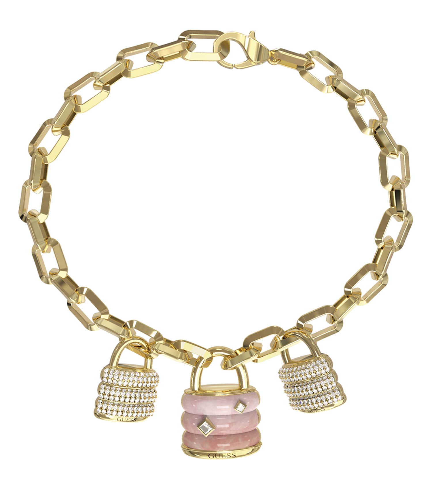 Ladies Guess My Secret Bracelet Gold Steel