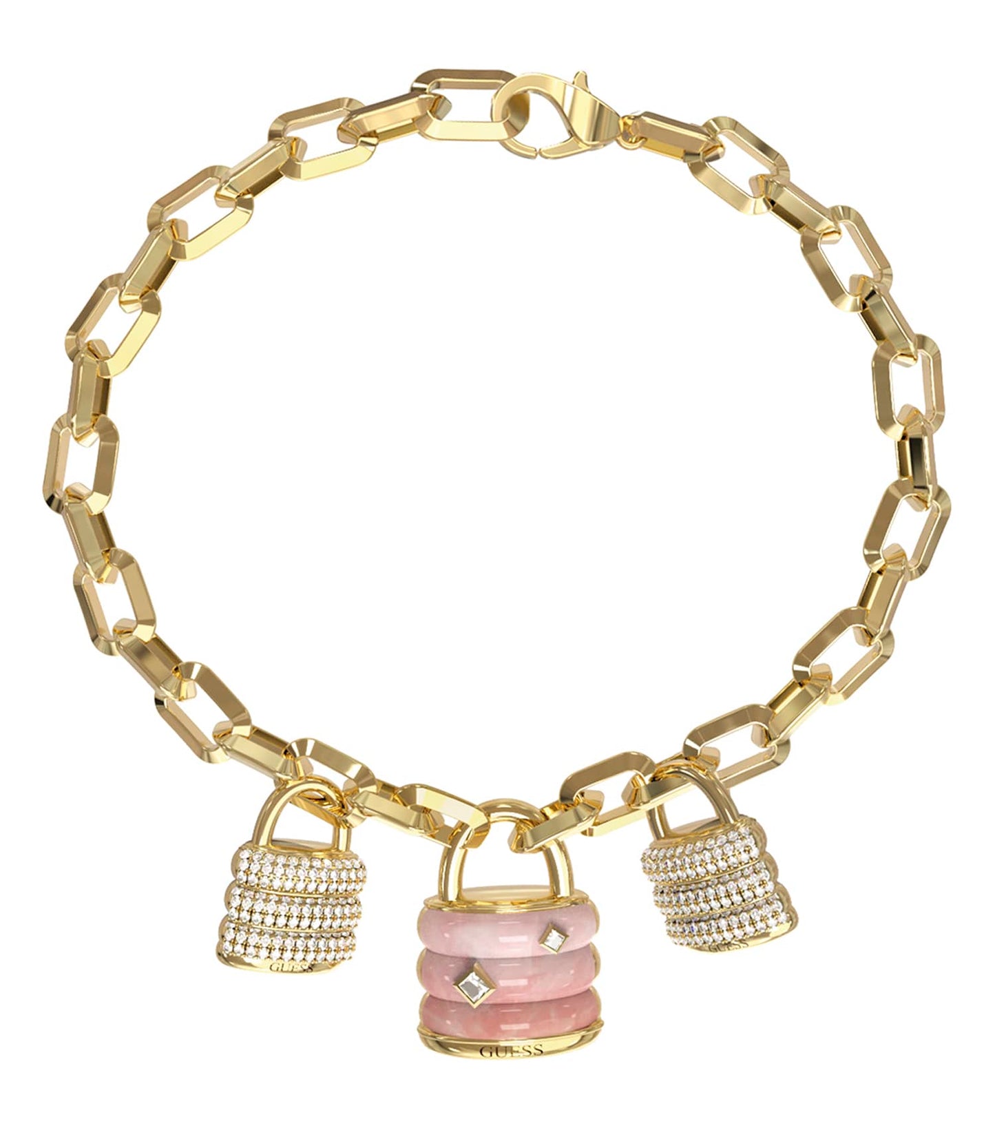 Ladies Guess My Secret Bracelet Gold Steel