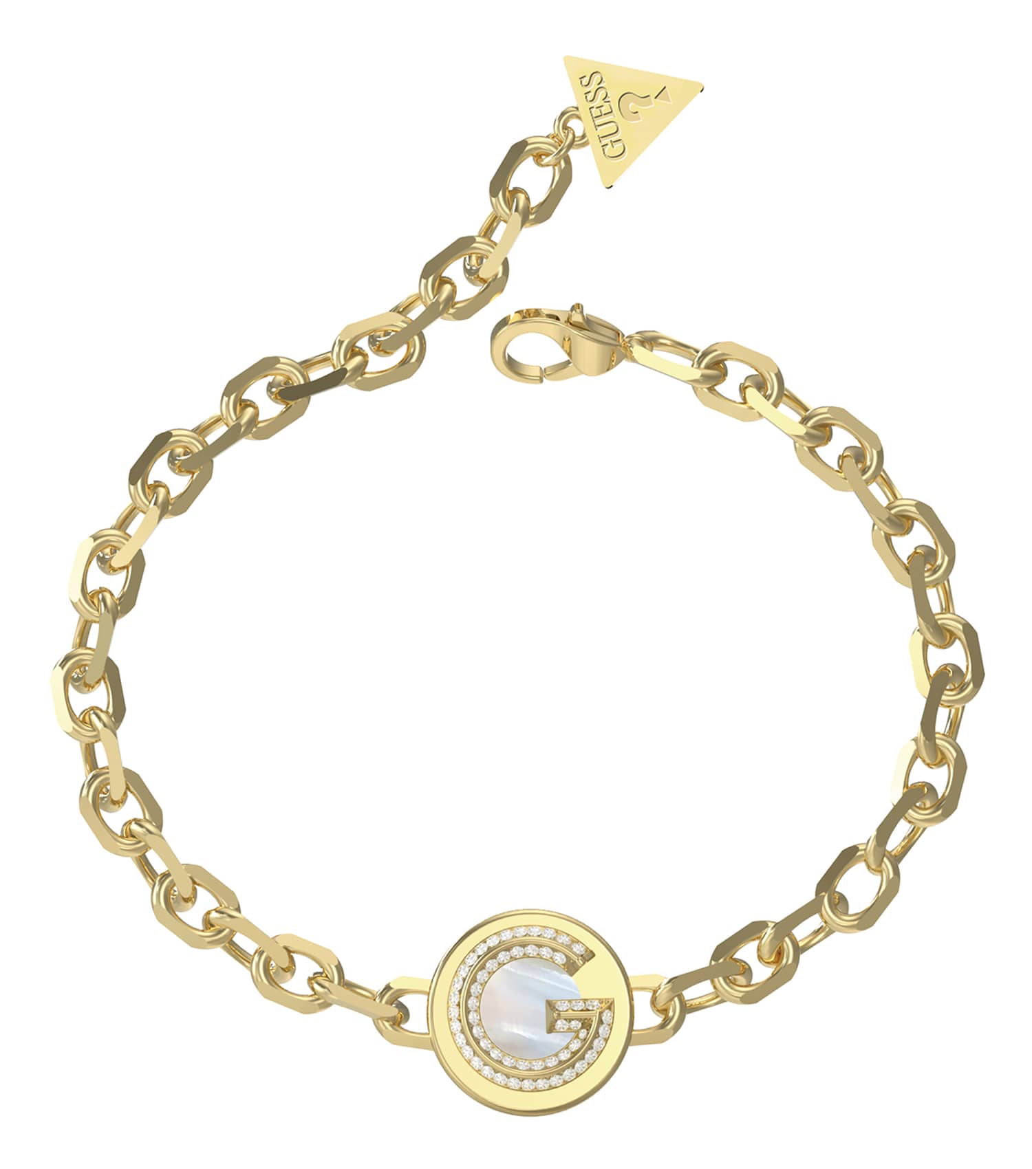Ladies G Crystal Bracelet Gold Steel
