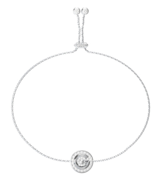 Ladies G Crystal Bracelet Silver Steel