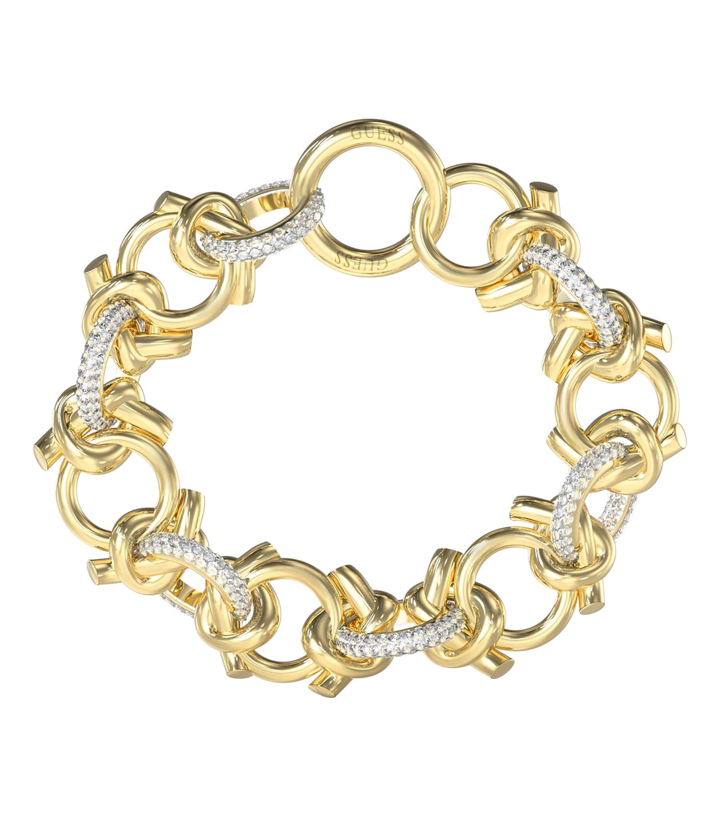 Ladies Hold Me Tight Bracelet Gold Steel