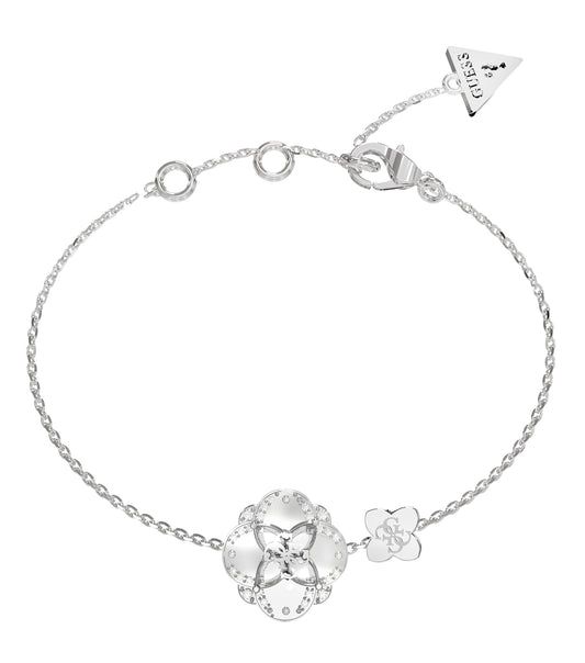 Ladies Wild Flower Bracelet Gold Steel