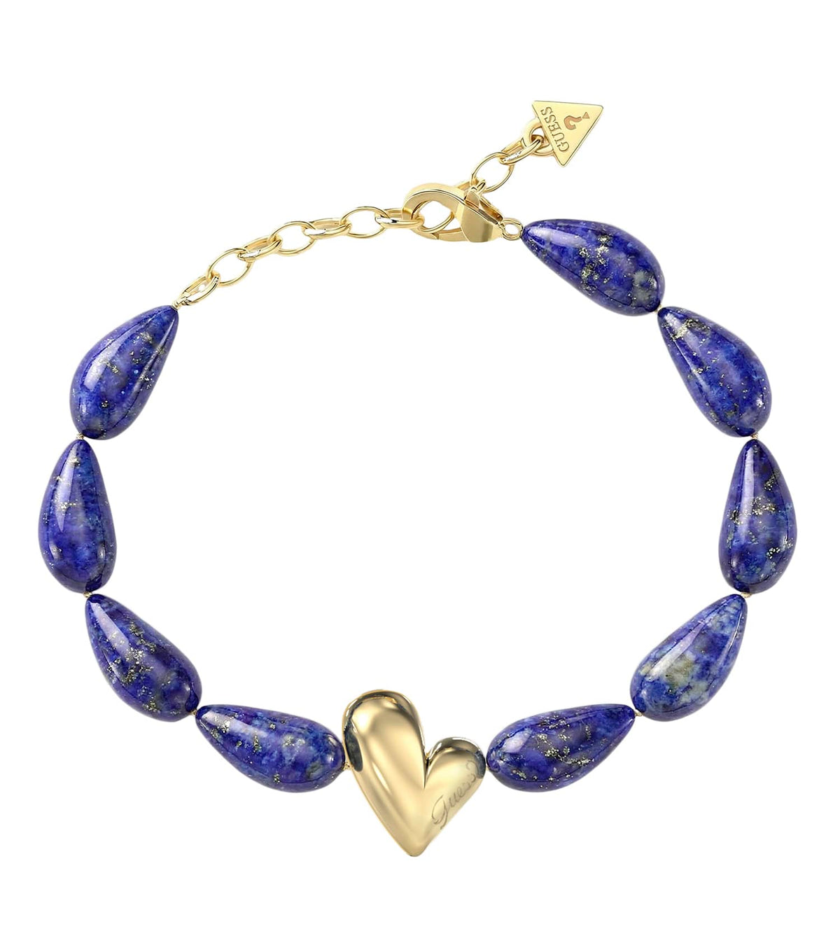 Ladies Golden Love Bracelet Gold Steel