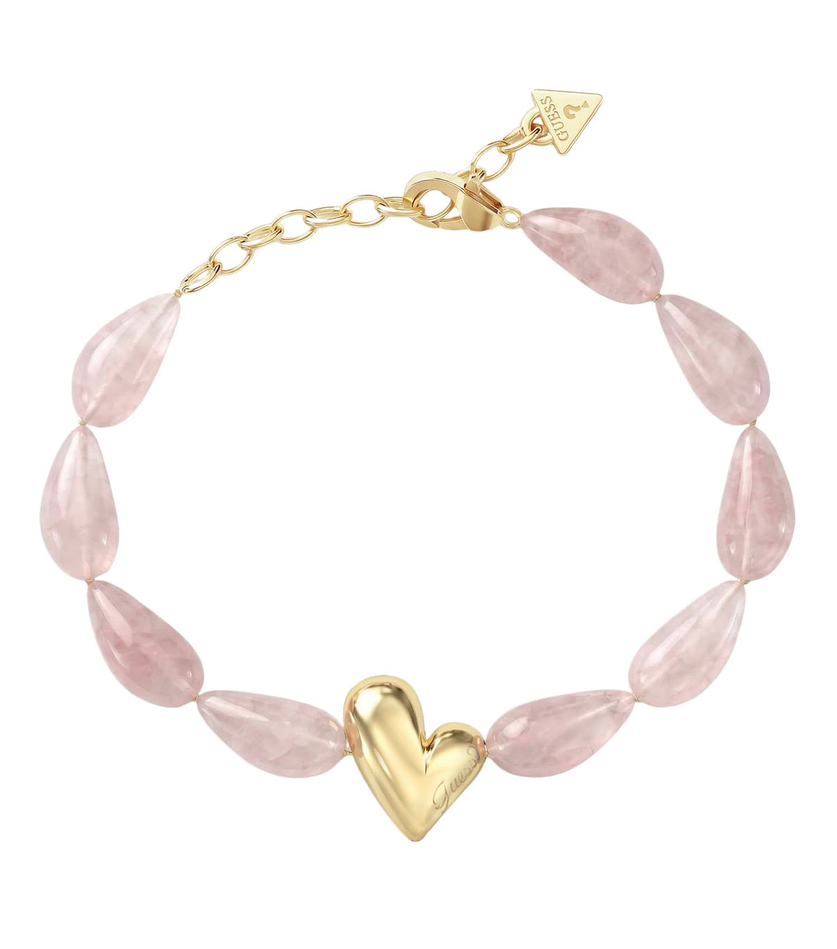 Ladies Golden Love Bracelet Gold Steel