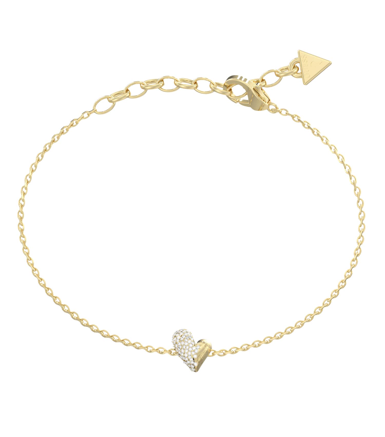 Ladies Golden Love Bracelet Silver Steel