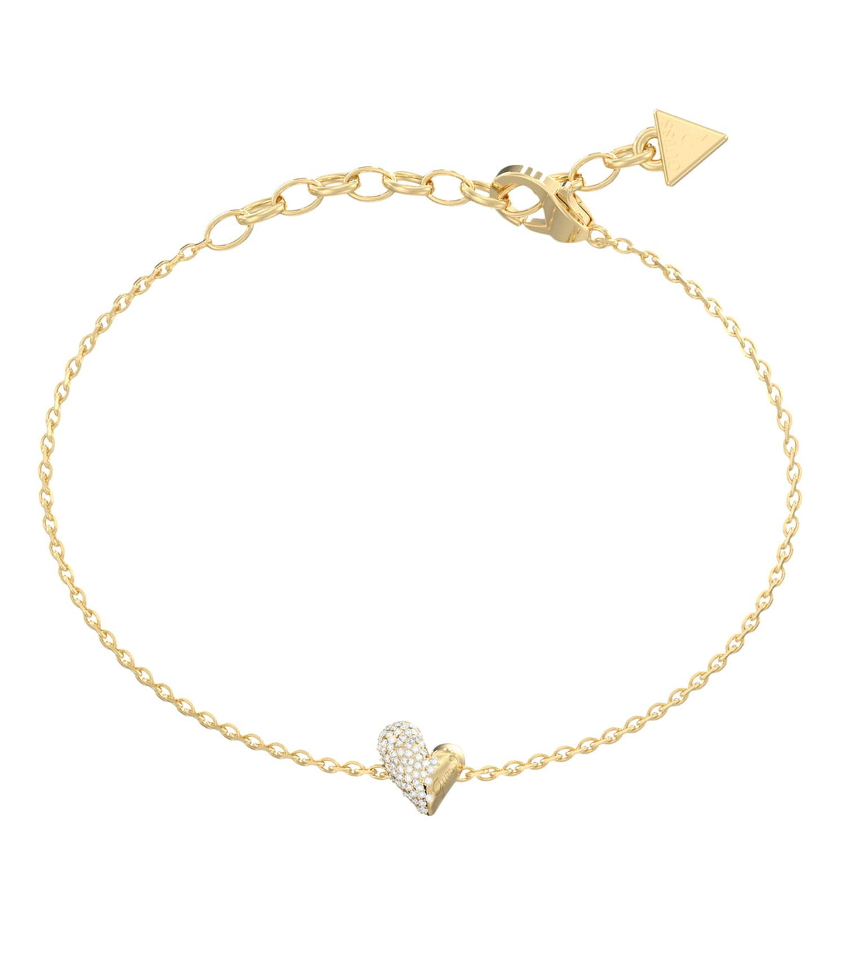 Ladies Golden Love Bracelet Silver Steel