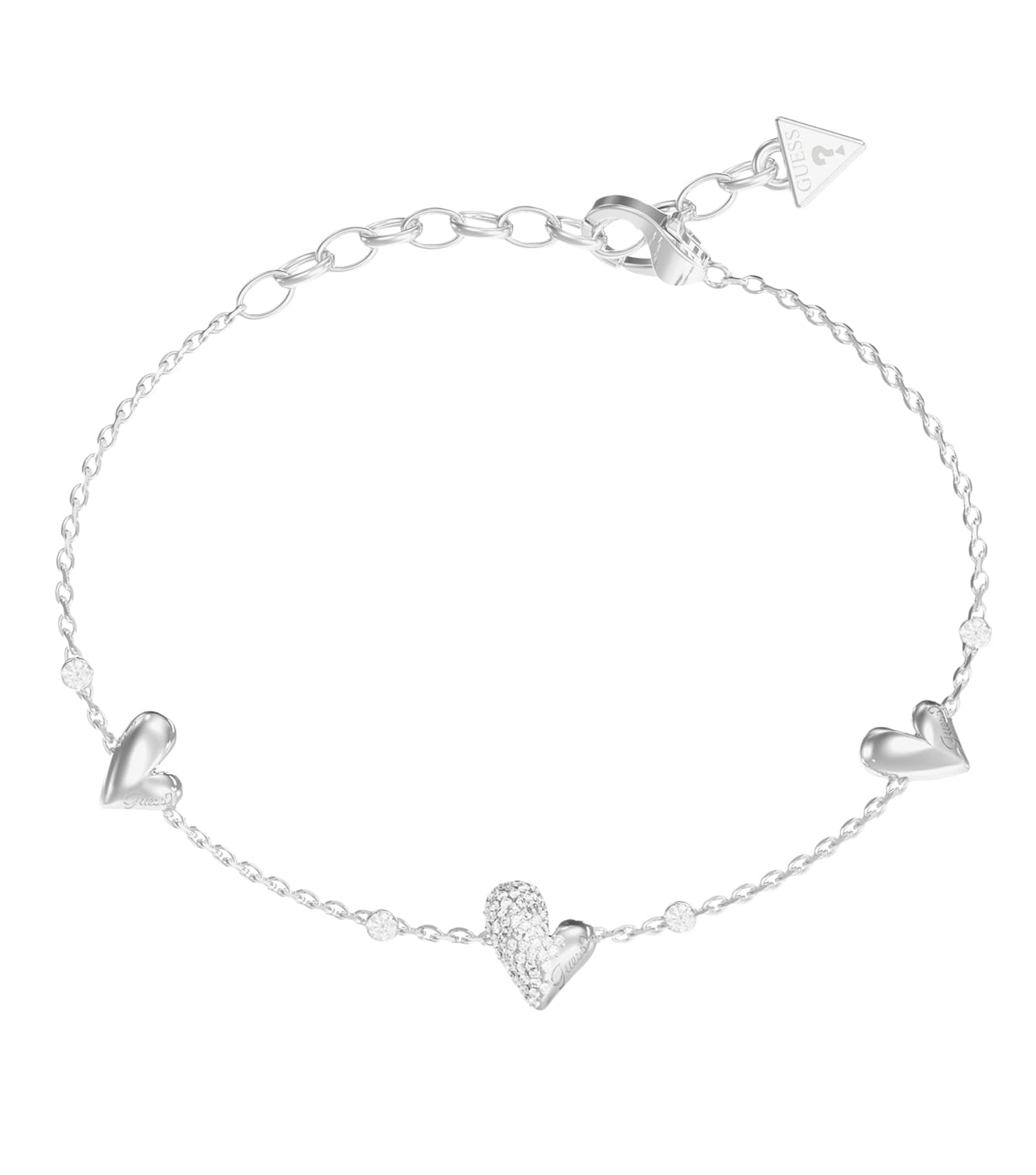 Ladies Golden Love Bracelet Silver Steel