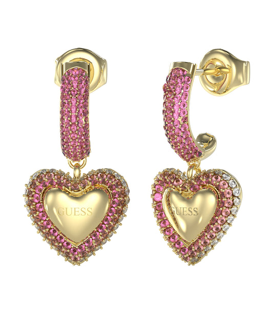 Women Guess Id Earrings Gold OS