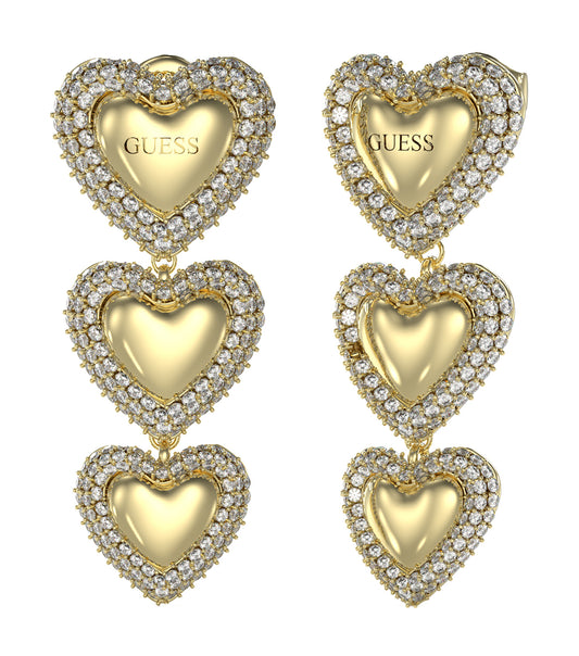 Women Guess Id Earrings Gold OS
