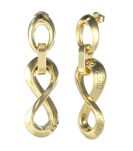 Women Guess Id Earrings Gold OS
