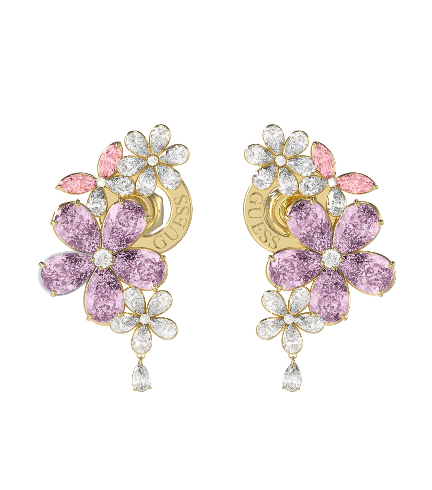 Women Guess Id Earrings Gold OS