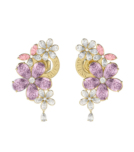 Women Guess Id Earrings Gold OS