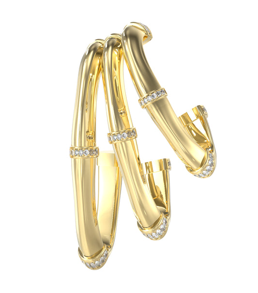 Women Guess Id Earrings Gold OS