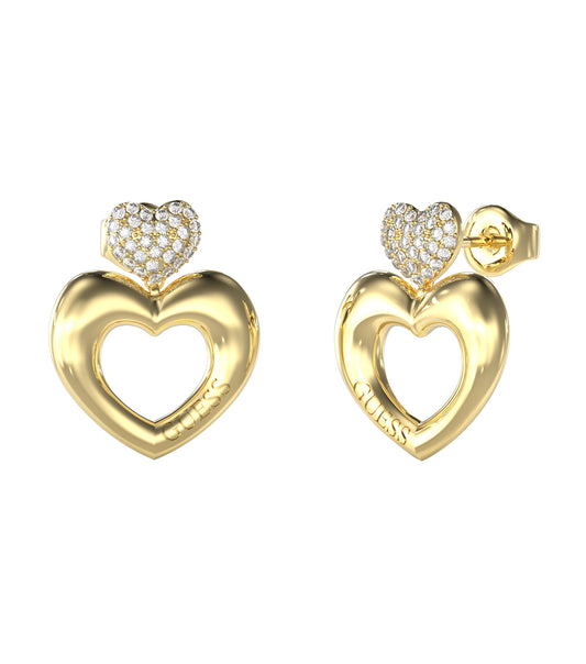 Women Guess Id Earrings Gold OS