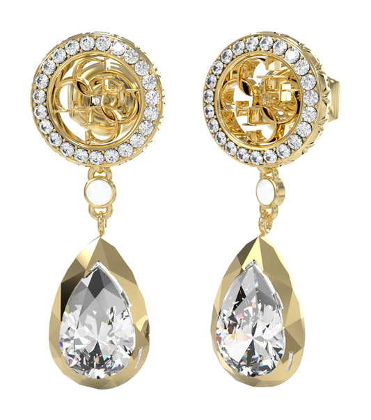 Women Guess Id Earrings Gold OS