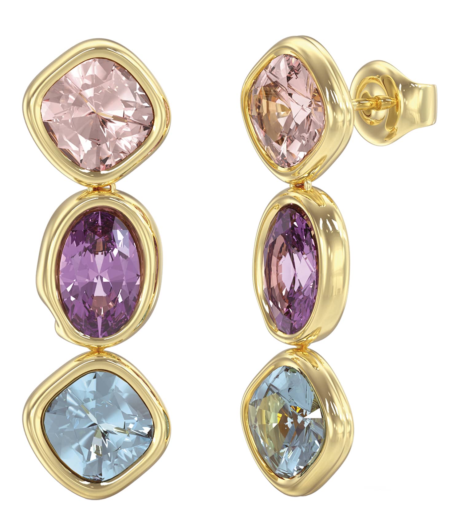 Ladies Mamounia Earrings Gold Steel